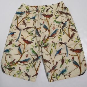 Kenzo Men's Bird Print Bermuda Short Multi FB65MSH079J0 Padded Size M